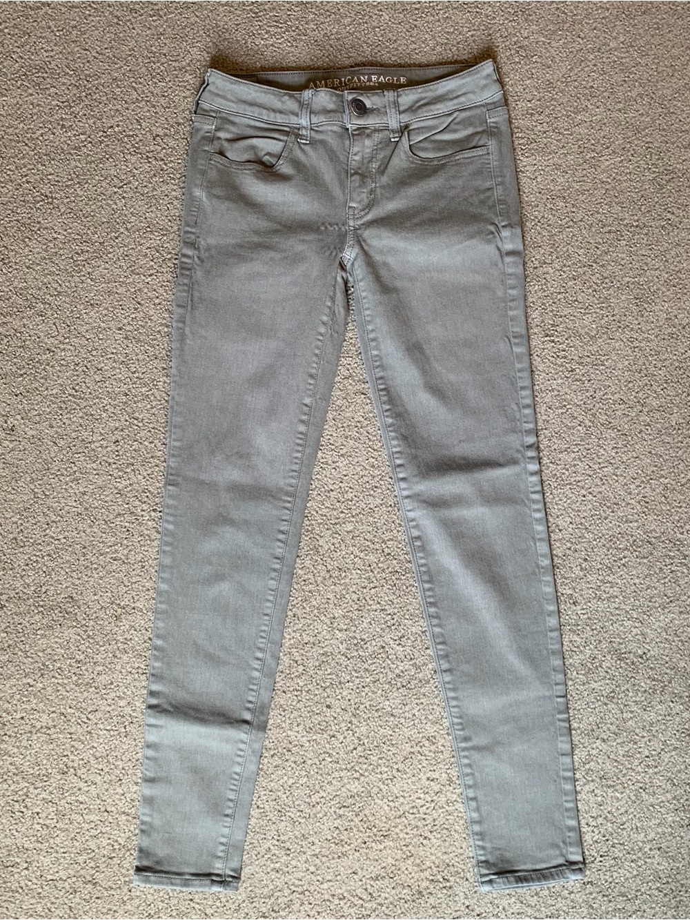 American Eagle Olive Green Super Stretch Skinny Jeans Size 0/2